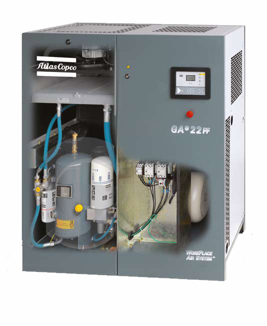 GAe18-30 VSD:喷油螺杆空压机，11-30 kW / 15-40 hp